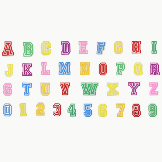 Colorful Alphabet Shoe Charms